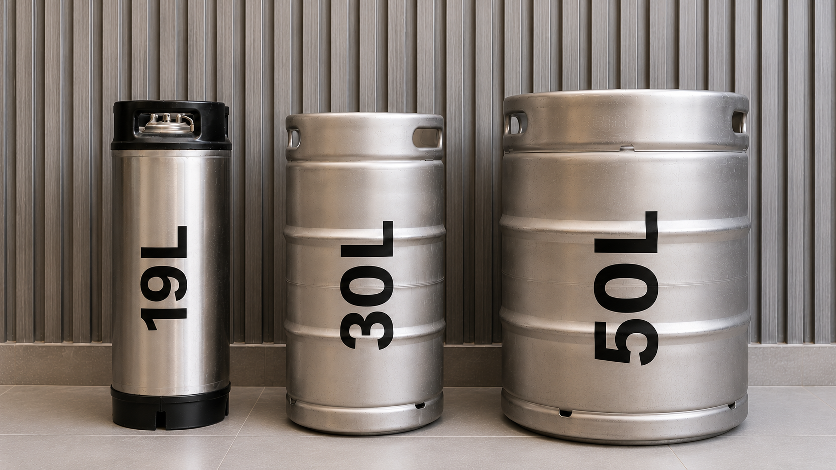 Comparativa barriles 19L, 30L y 50L